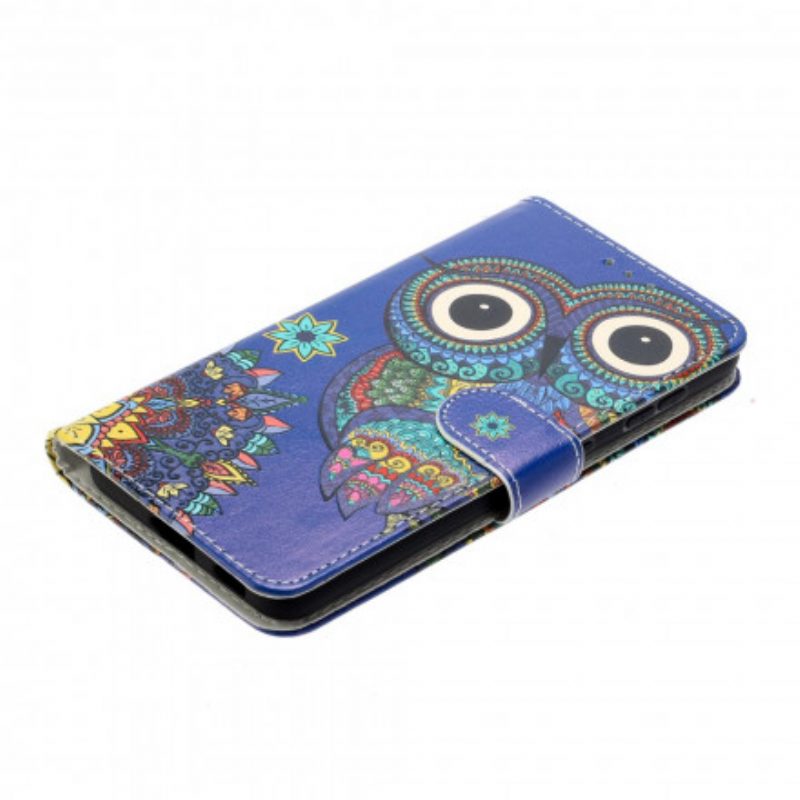 Folio-hoesje voor Samsung Galaxy S21 Ultra 5G Uil In Mandala