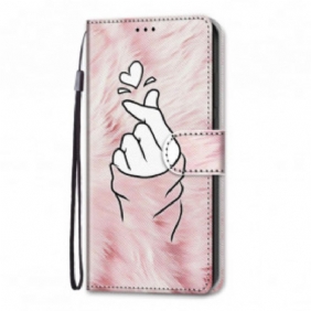 Folio-hoesje voor Samsung Galaxy S21 Ultra 5G Vinger Hart