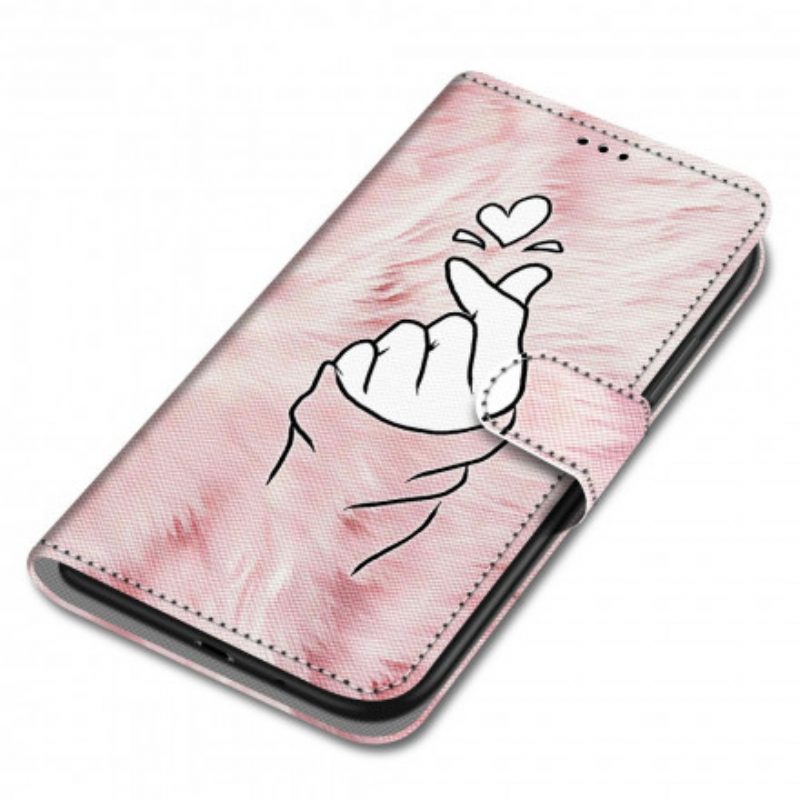 Folio-hoesje voor Samsung Galaxy S21 Ultra 5G Vinger Hart