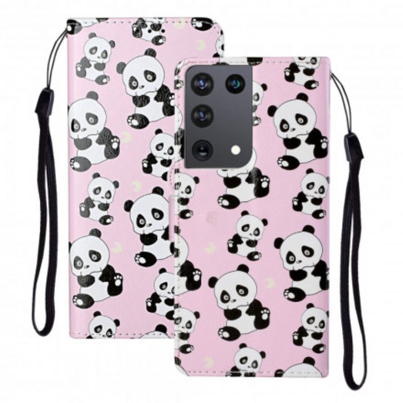 Folio-hoesje voor Samsung Galaxy S21 Ultra 5G Welke Panda's