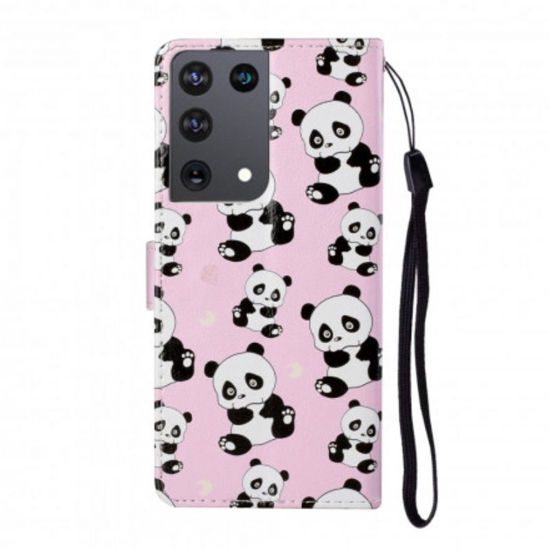 Folio-hoesje voor Samsung Galaxy S21 Ultra 5G Welke Panda's