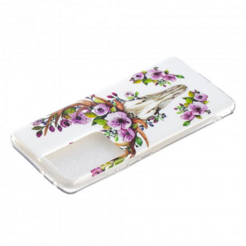 Hoesje voor Samsung Galaxy S21 Ultra 5G Fluorescerende Bloemenelanden