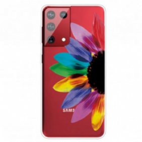 Hoesje voor Samsung Galaxy S21 Ultra 5G Kleurrijke Bloem