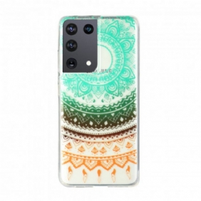 Hoesje voor Samsung Galaxy S21 Ultra 5G Naadloze Bloemmandala