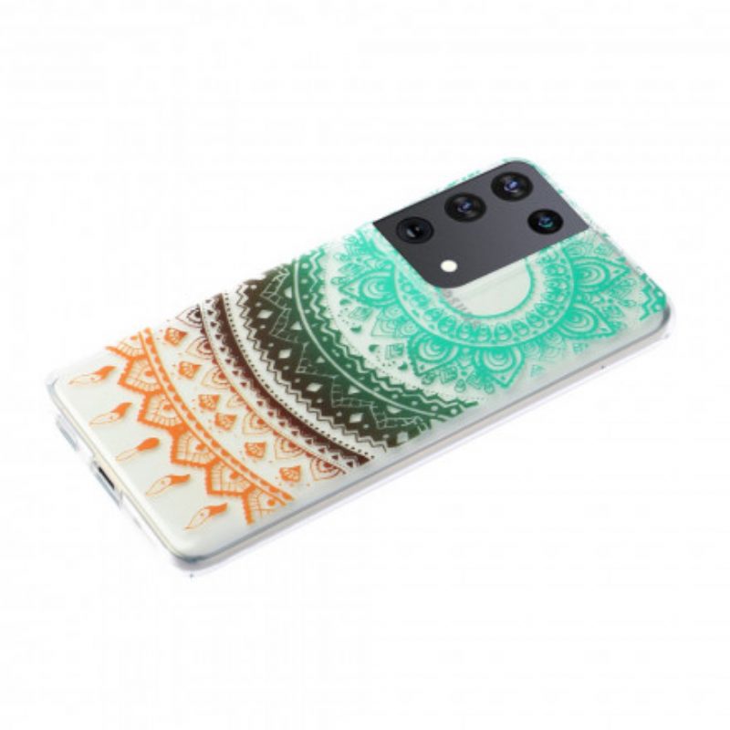 Hoesje voor Samsung Galaxy S21 Ultra 5G Naadloze Bloemmandala