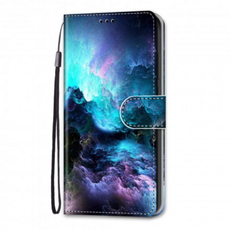 Leren Hoesje voor Samsung Galaxy S21 Ultra 5G Mysterieuze Natuur