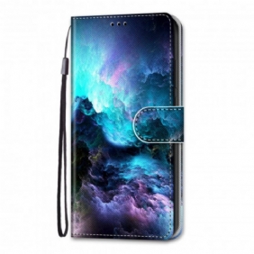 Leren Hoesje voor Samsung Galaxy S21 Ultra 5G Mysterieuze Natuur