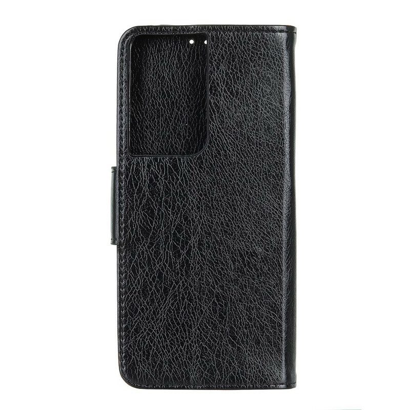 Leren Hoesje voor Samsung Galaxy S21 Ultra 5G Splitnappaleer