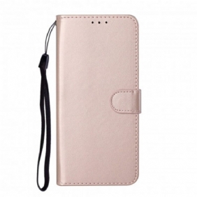 Leren Hoesje voor Samsung Galaxy S21 Ultra 5G Uniek Ontwerp Met Lanyard