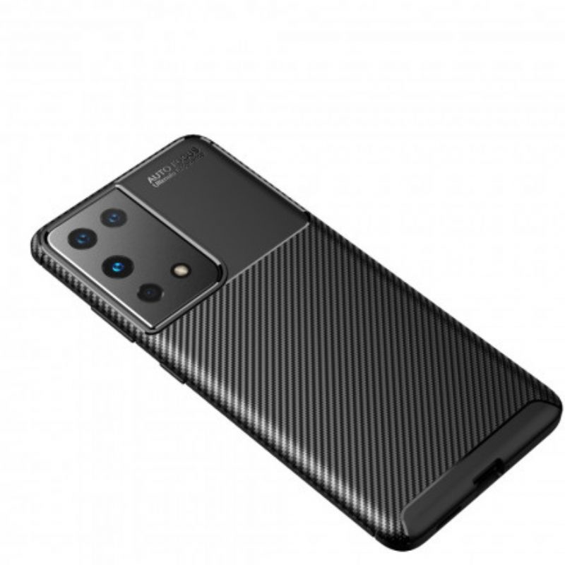 Telefoonhoesje voor Samsung Galaxy S21 Ultra 5G Flexibele Koolstofvezeltextuur