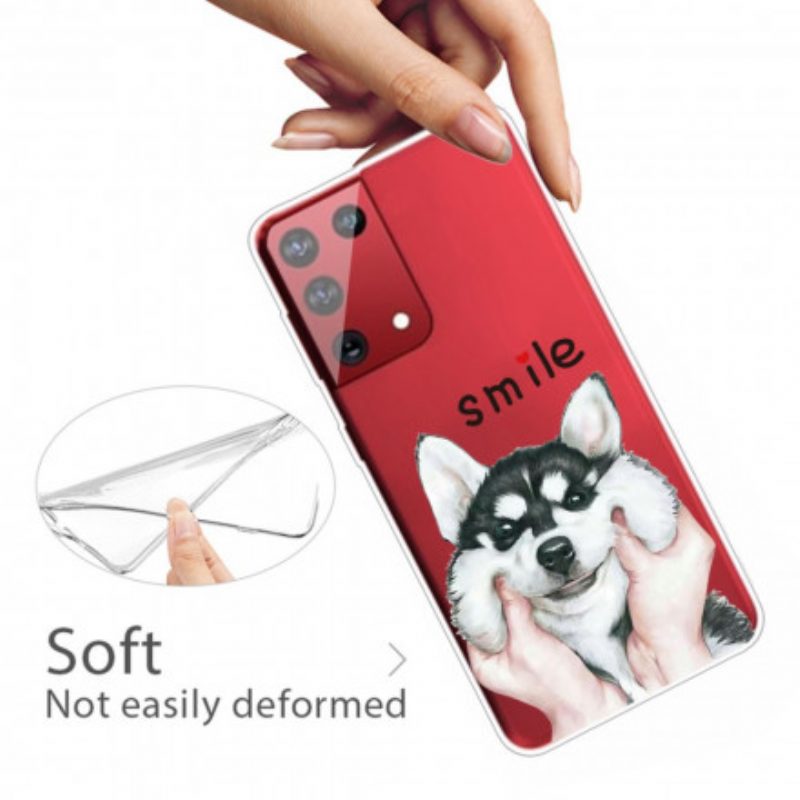 Telefoonhoesje voor Samsung Galaxy S21 Ultra 5G Lach Hond