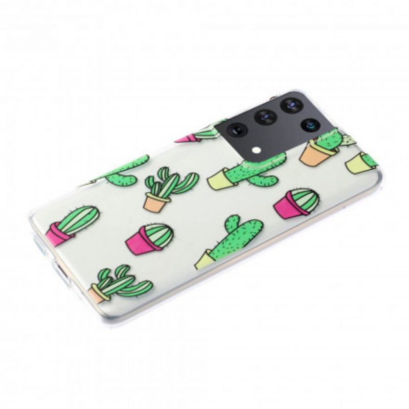 Telefoonhoesje voor Samsung Galaxy S21 Ultra 5G Mini Cactussen