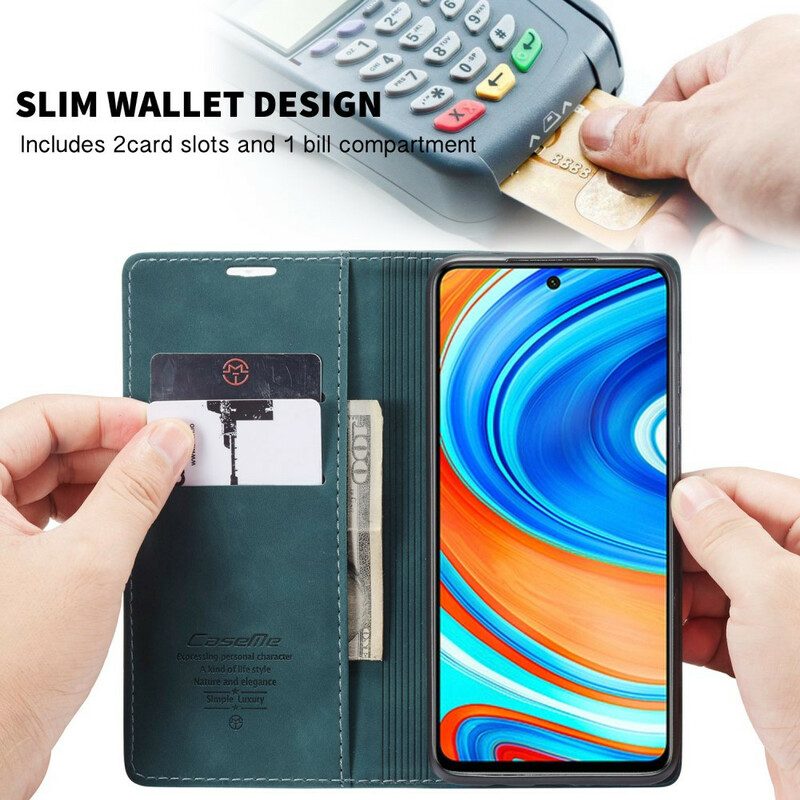 Bescherming Hoesje voor Xiaomi Redmi Note 9S / 9 Pro Folio-hoesje Caseme Kunstleer