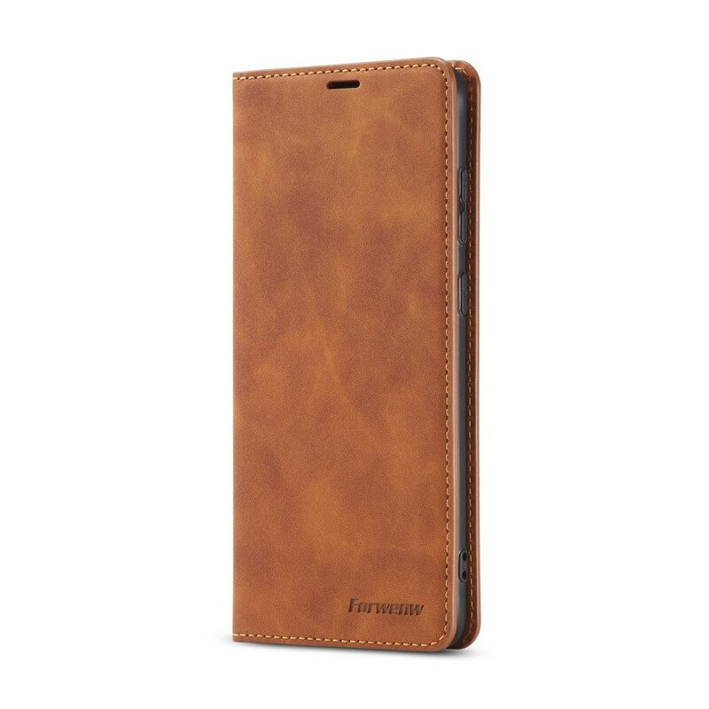 Bescherming Hoesje voor Xiaomi Redmi Note 9S / 9 Pro Folio-hoesje Forwenw Ledereffect