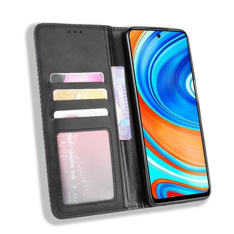 Bescherming Hoesje voor Xiaomi Redmi Note 9S / 9 Pro Folio-hoesje Gestileerd Vintage Leereffect