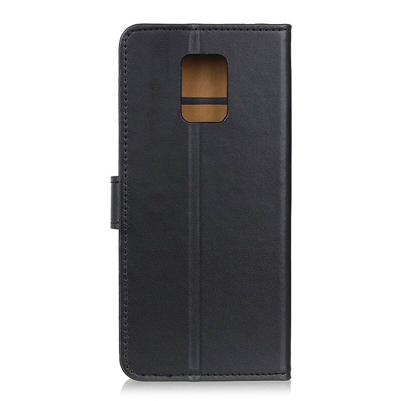 Flip Case voor Xiaomi Redmi Note 9S / 9 Pro Effen Kunstleer