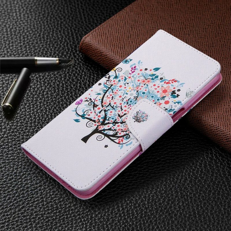 Flip Case voor Xiaomi Redmi Note 9S / 9 Pro Gebloeide Boom