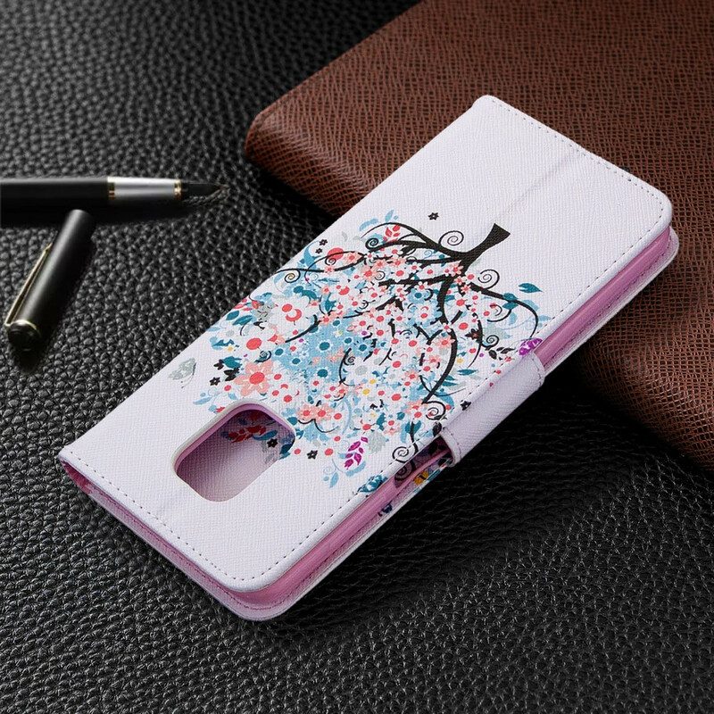 Flip Case voor Xiaomi Redmi Note 9S / 9 Pro Gebloeide Boom