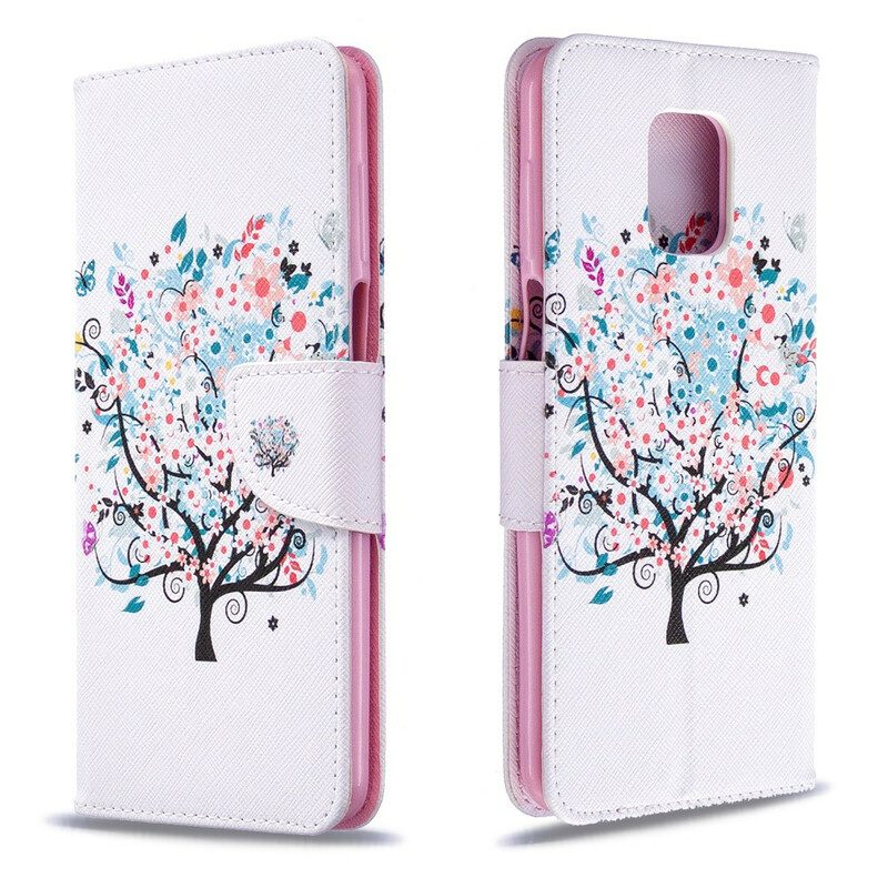 Flip Case voor Xiaomi Redmi Note 9S / 9 Pro Gebloeide Boom