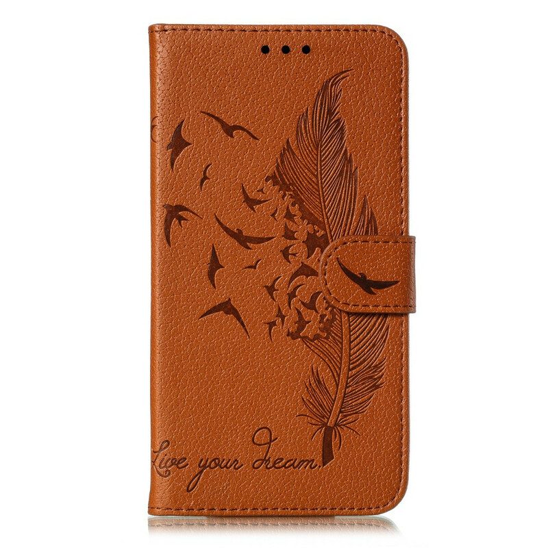 Flip Case voor Xiaomi Redmi Note 9S / 9 Pro Veer Leef Je Droom