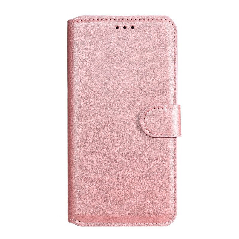 Folio-hoesje voor Xiaomi Redmi Note 9S / 9 Pro Klassieke Lederen Stijl