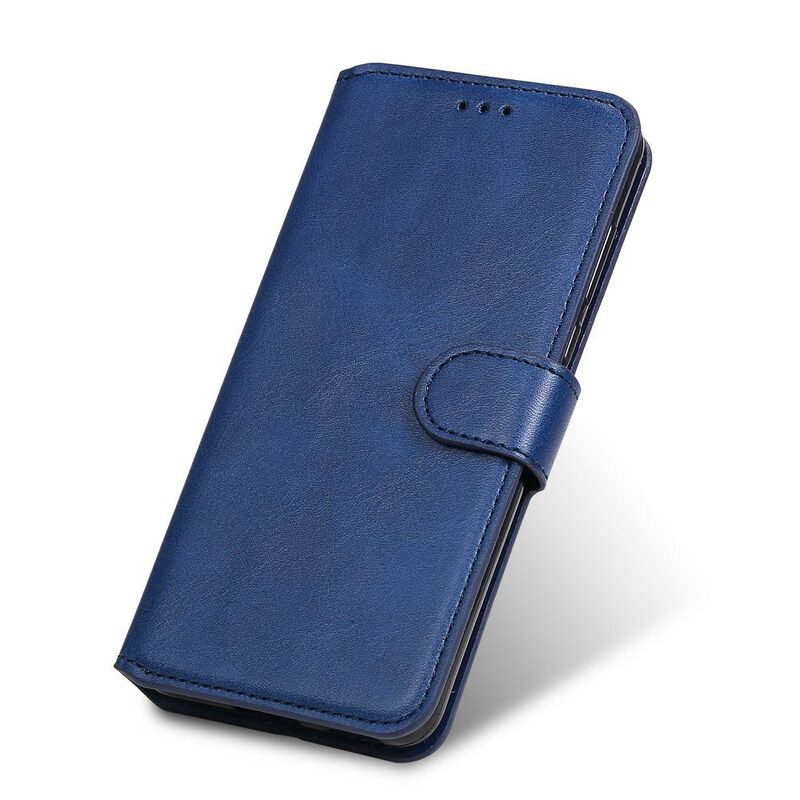 Folio-hoesje voor Xiaomi Redmi Note 9S / 9 Pro Klassieke Lederen Stijl