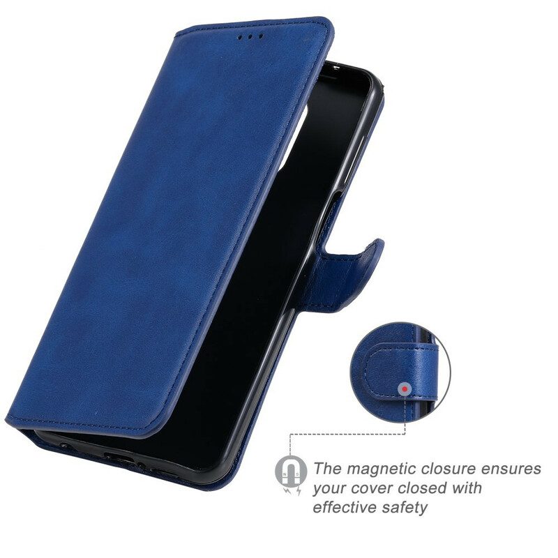 Folio-hoesje voor Xiaomi Redmi Note 9S / 9 Pro Klassieke Lederen Stijl