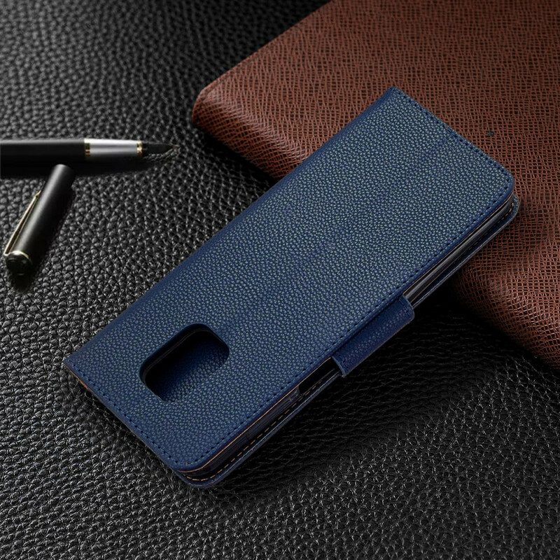 Folio-hoesje voor Xiaomi Redmi Note 9S / 9 Pro Litchi-leereffect