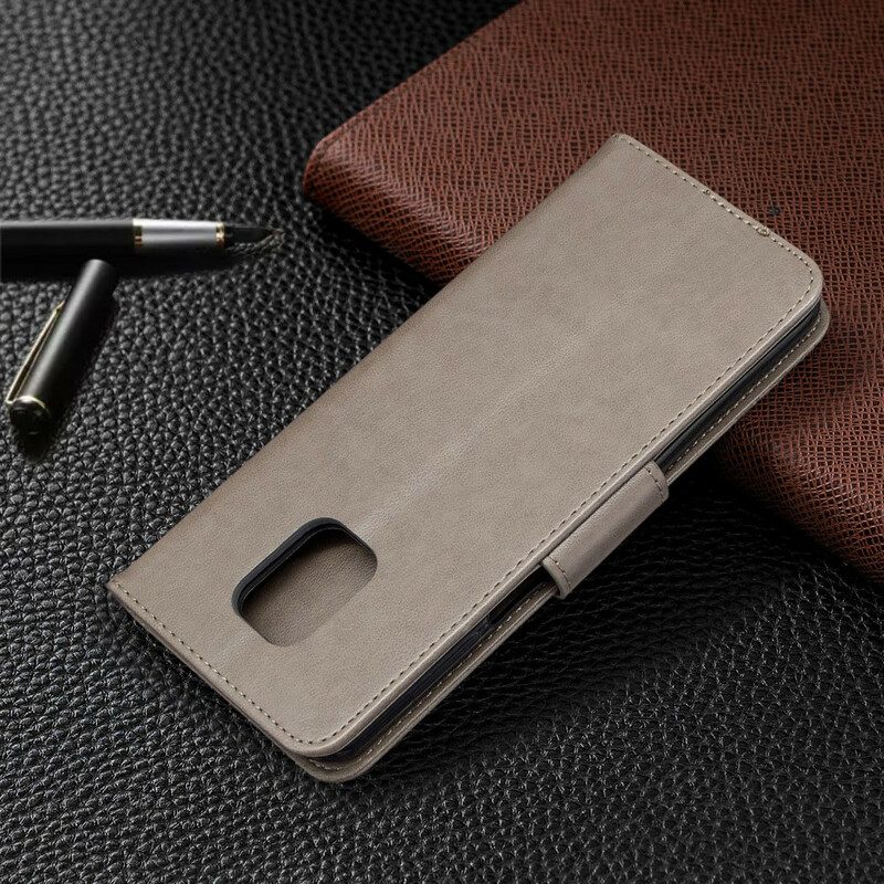 Folio-hoesje voor Xiaomi Redmi Note 9S / 9 Pro Met Ketting String Vlinders