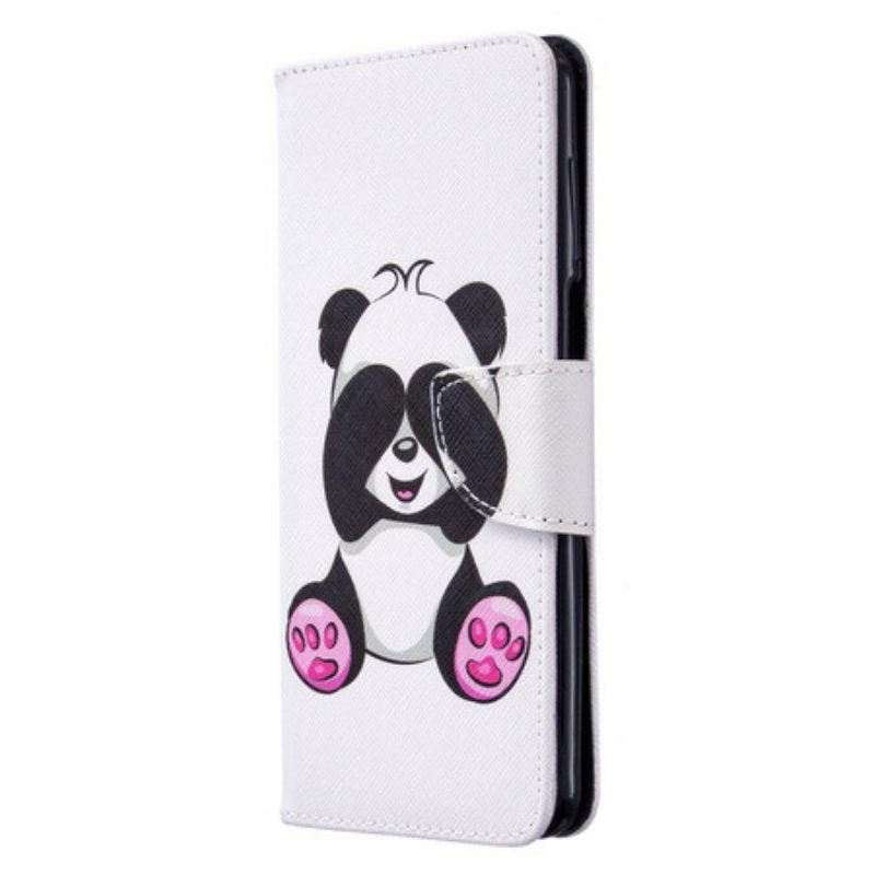 Folio-hoesje voor Xiaomi Redmi Note 9S / 9 Pro Panda-plezier