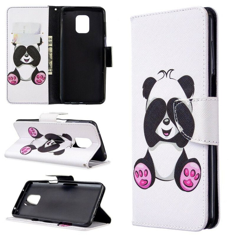 Folio-hoesje voor Xiaomi Redmi Note 9S / 9 Pro Panda-plezier