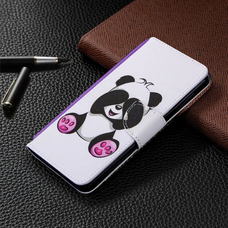 Folio-hoesje voor Xiaomi Redmi Note 9S / 9 Pro Panda-plezier