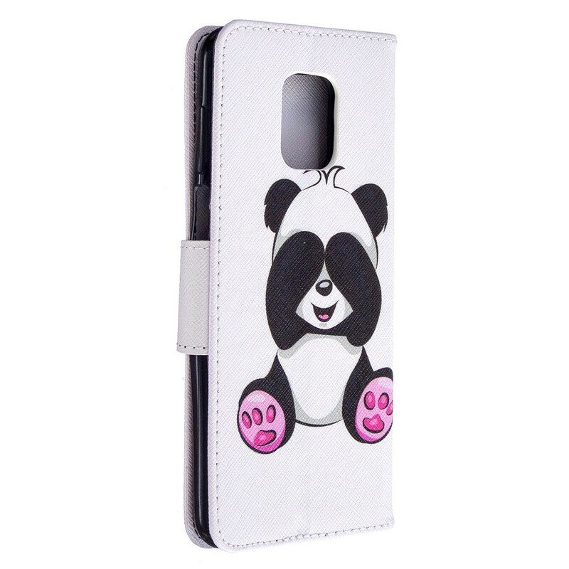 Folio-hoesje voor Xiaomi Redmi Note 9S / 9 Pro Panda-plezier