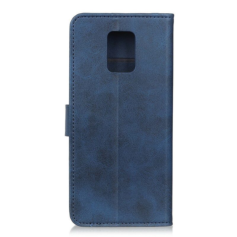 Folio-hoesje voor Xiaomi Redmi Note 9S / 9 Pro Retro Mat Leereffect