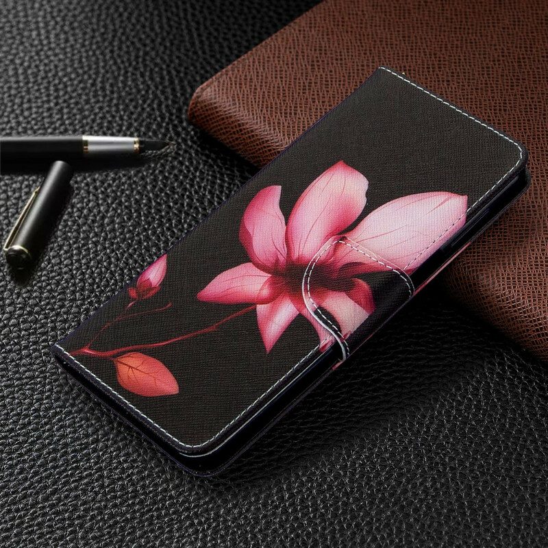 Folio-hoesje voor Xiaomi Redmi Note 9S / 9 Pro Roze Bloem