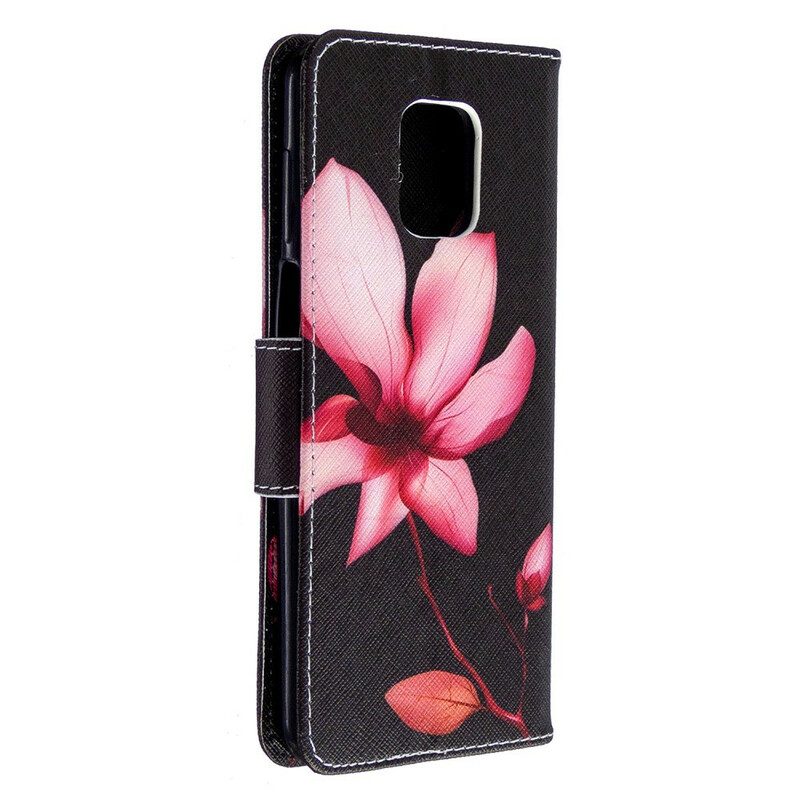 Folio-hoesje voor Xiaomi Redmi Note 9S / 9 Pro Roze Bloem