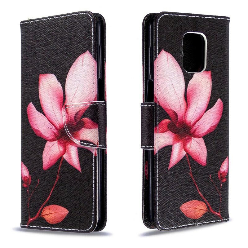 Folio-hoesje voor Xiaomi Redmi Note 9S / 9 Pro Roze Bloem