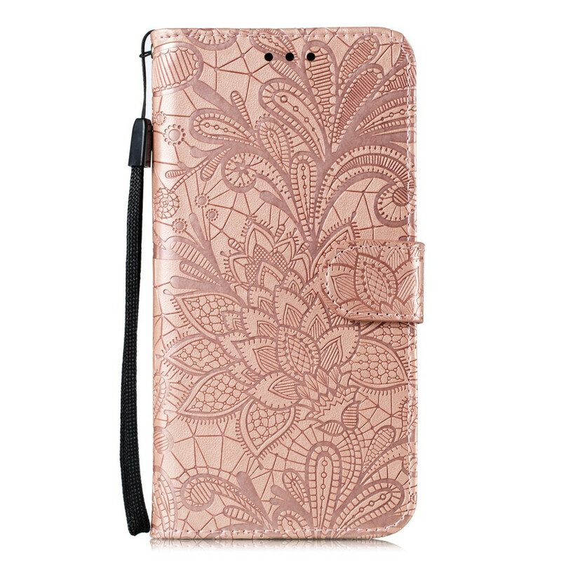 Folio-hoesje voor Xiaomi Redmi Note 9S / 9 Pro Tribale Bloemen