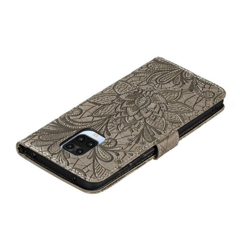 Folio-hoesje voor Xiaomi Redmi Note 9S / 9 Pro Tribale Bloemen