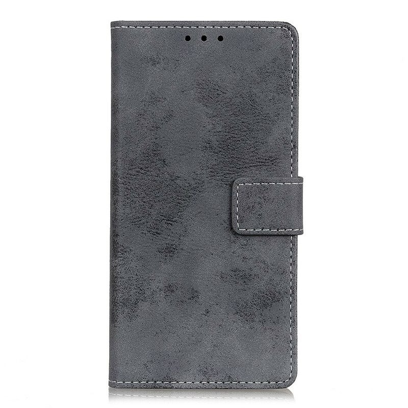 Folio-hoesje voor Xiaomi Redmi Note 9S / 9 Pro Vintage Leereffect