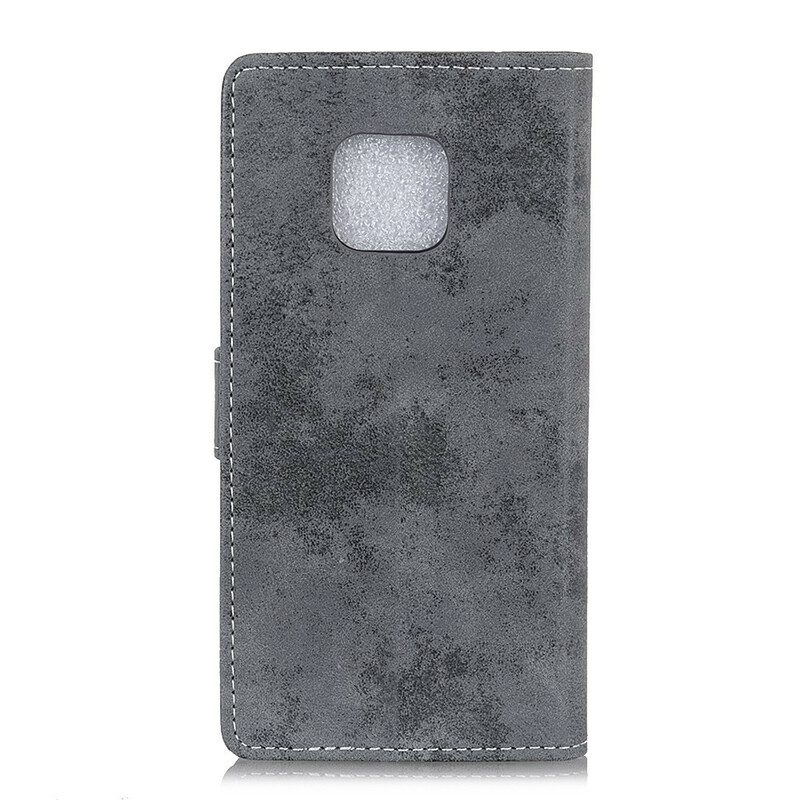 Folio-hoesje voor Xiaomi Redmi Note 9S / 9 Pro Vintage Leereffect