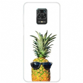 Hoesje voor Xiaomi Redmi Note 9S / 9 Pro Ananas Met Glazen