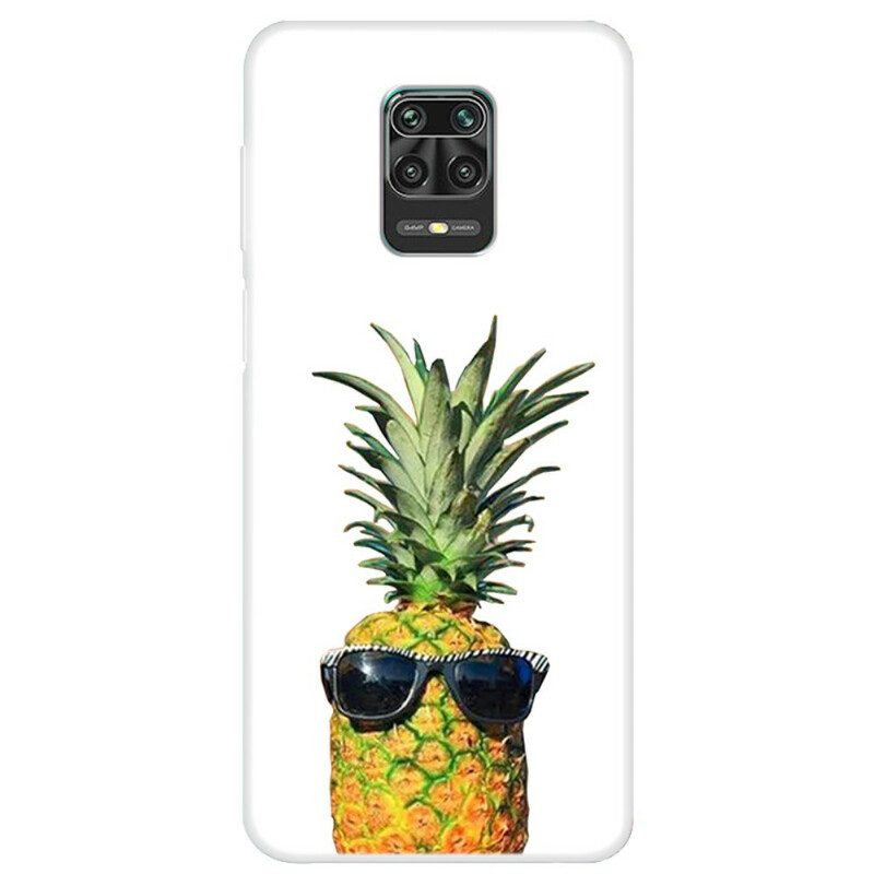 Hoesje voor Xiaomi Redmi Note 9S / 9 Pro Ananas Met Glazen