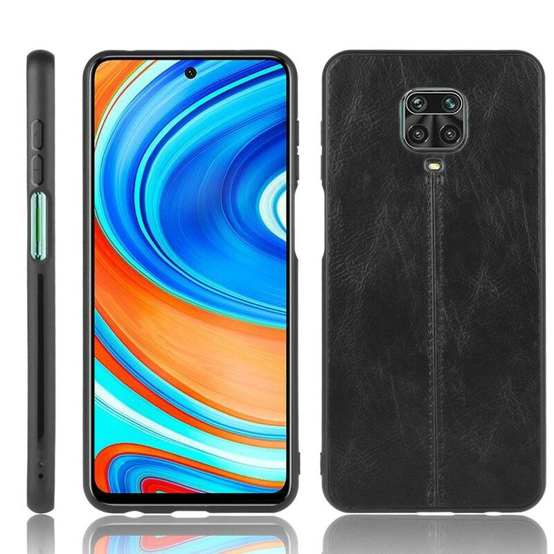 Hoesje voor Xiaomi Redmi Note 9S / 9 Pro Couture-leereffect