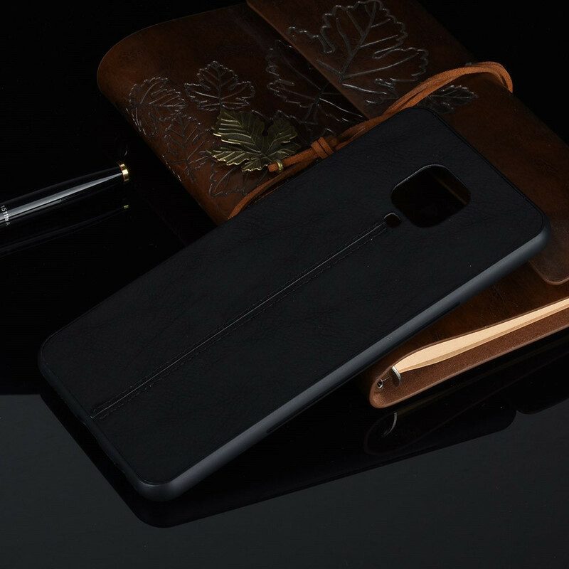 Hoesje voor Xiaomi Redmi Note 9S / 9 Pro Couture-leereffect