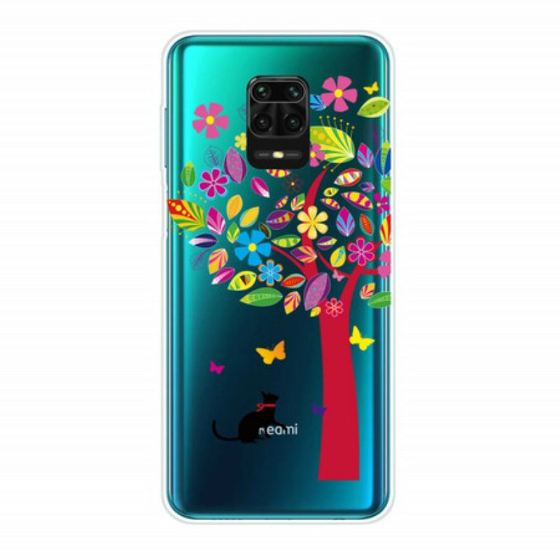 Hoesje voor Xiaomi Redmi Note 9S / 9 Pro Kat Onder De Kleurrijke Boom