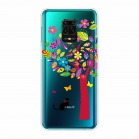 Hoesje voor Xiaomi Redmi Note 9S / 9 Pro Kat Onder De Kleurrijke Boom