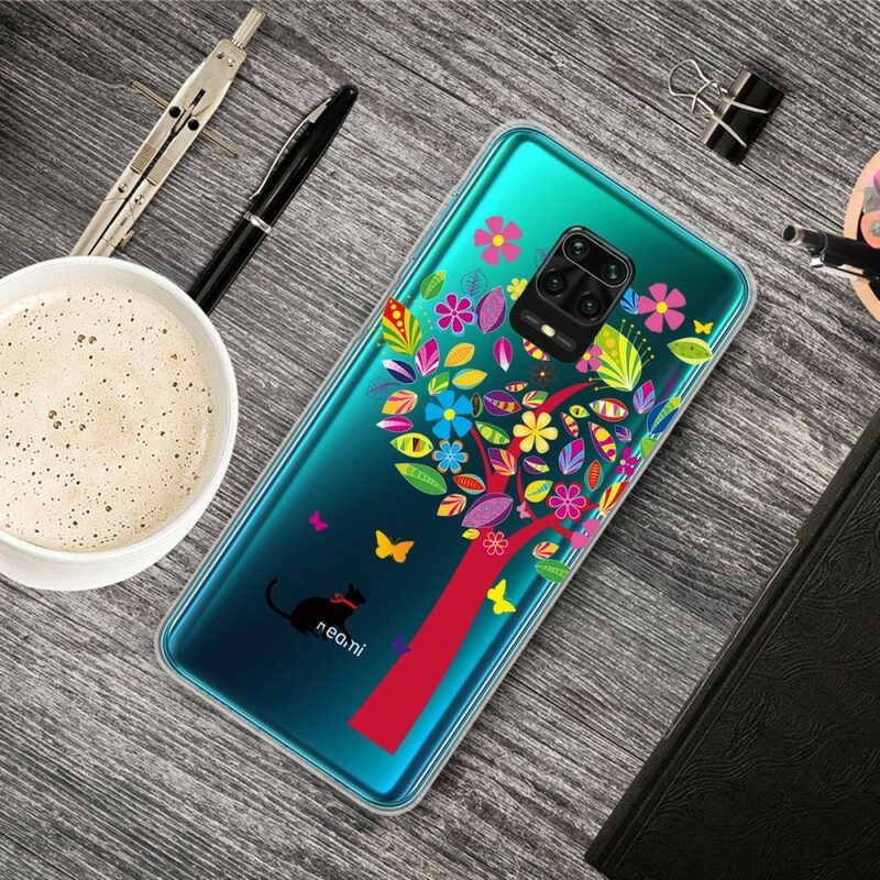 Hoesje voor Xiaomi Redmi Note 9S / 9 Pro Kat Onder De Kleurrijke Boom