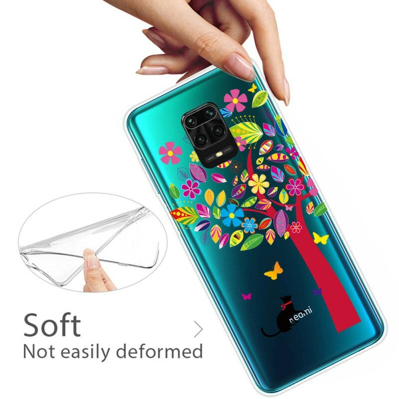 Hoesje voor Xiaomi Redmi Note 9S / 9 Pro Kat Onder De Kleurrijke Boom