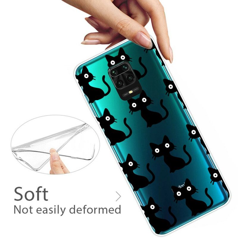 Hoesje voor Xiaomi Redmi Note 9S / 9 Pro Meerdere Zwarte Katten